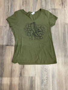 Power & beauty V neck T