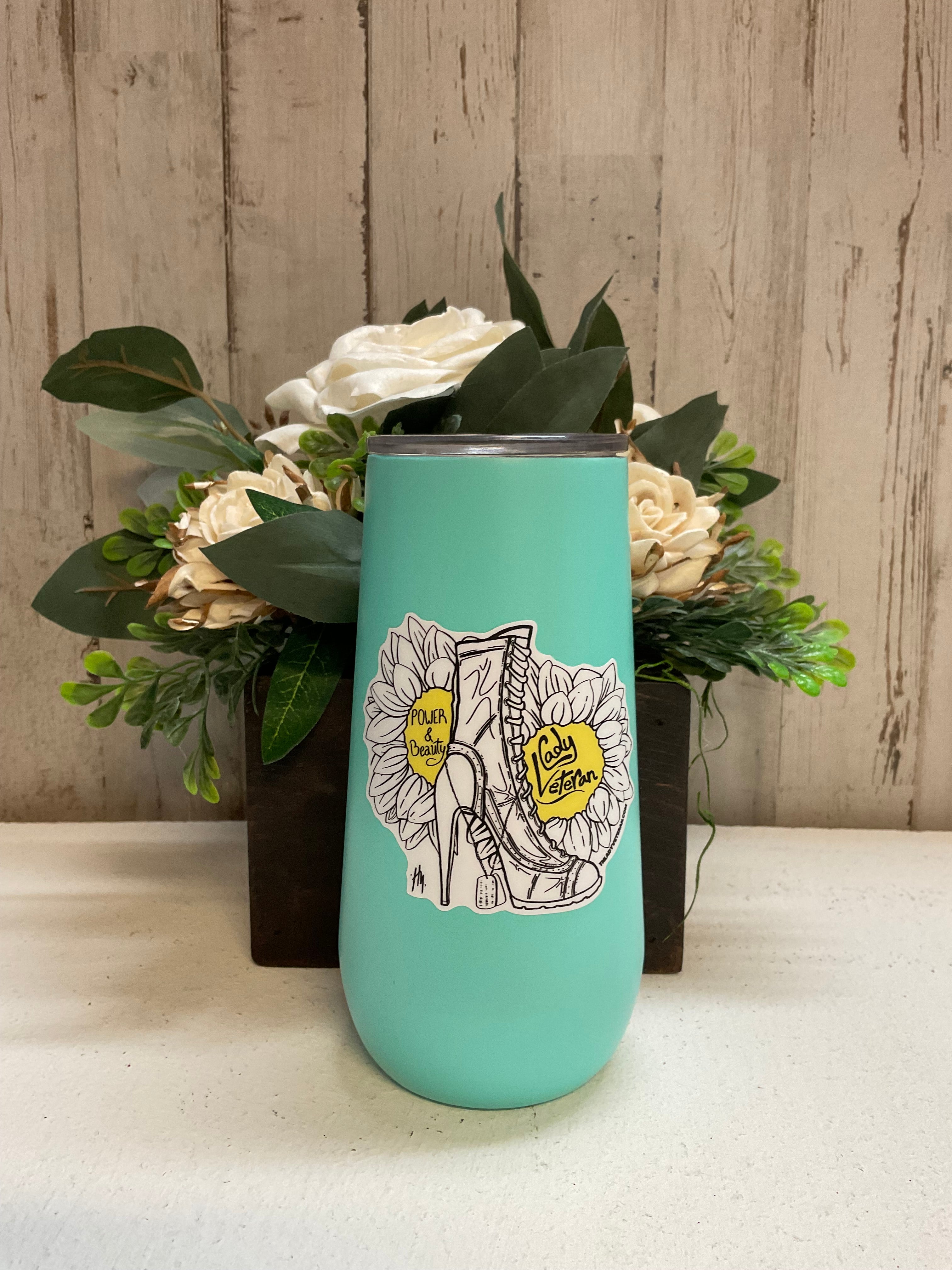 Lady veteran Wine tumbler