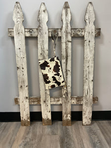 Cow print clutch