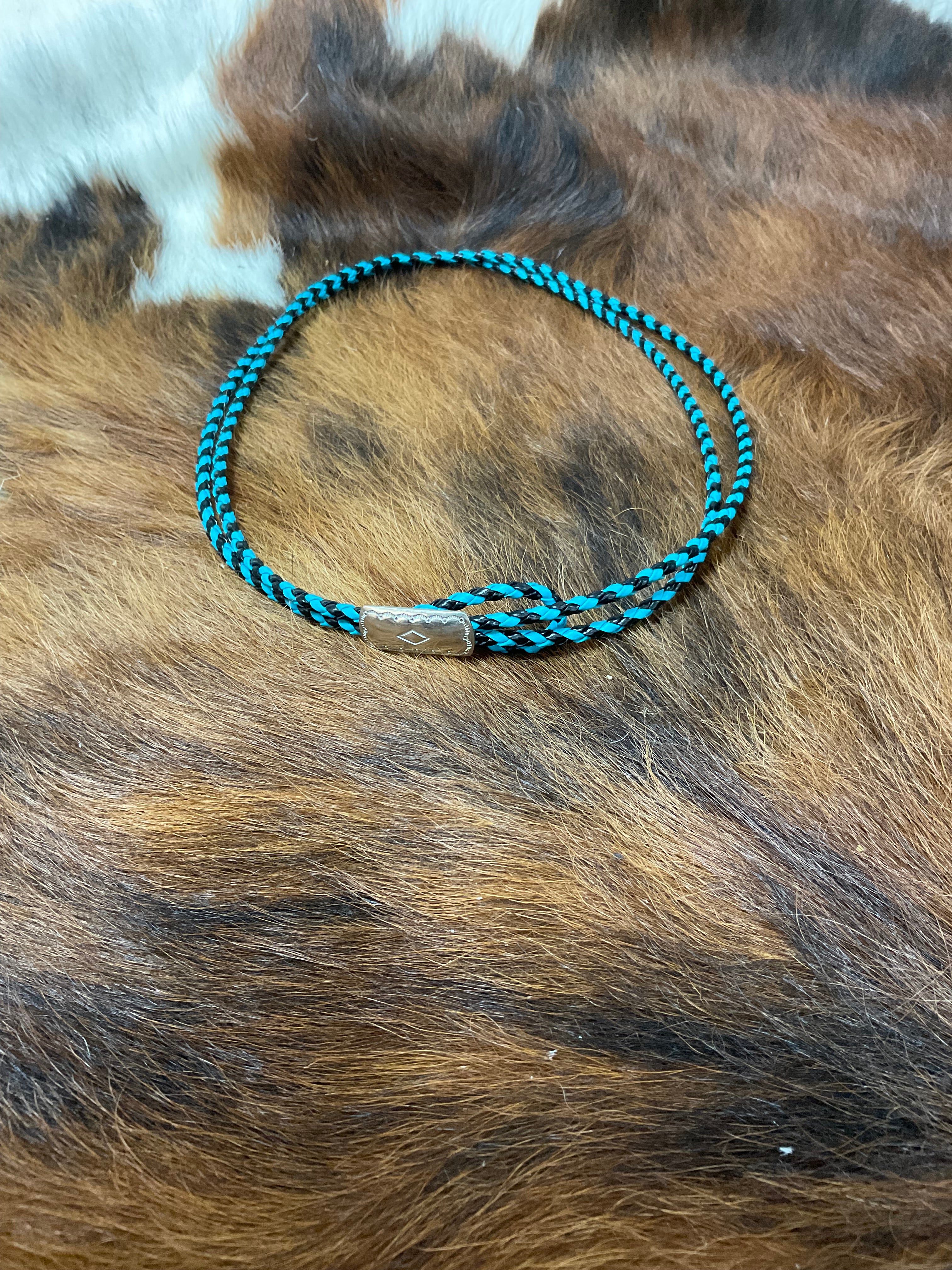 Braided Leather Hat Band