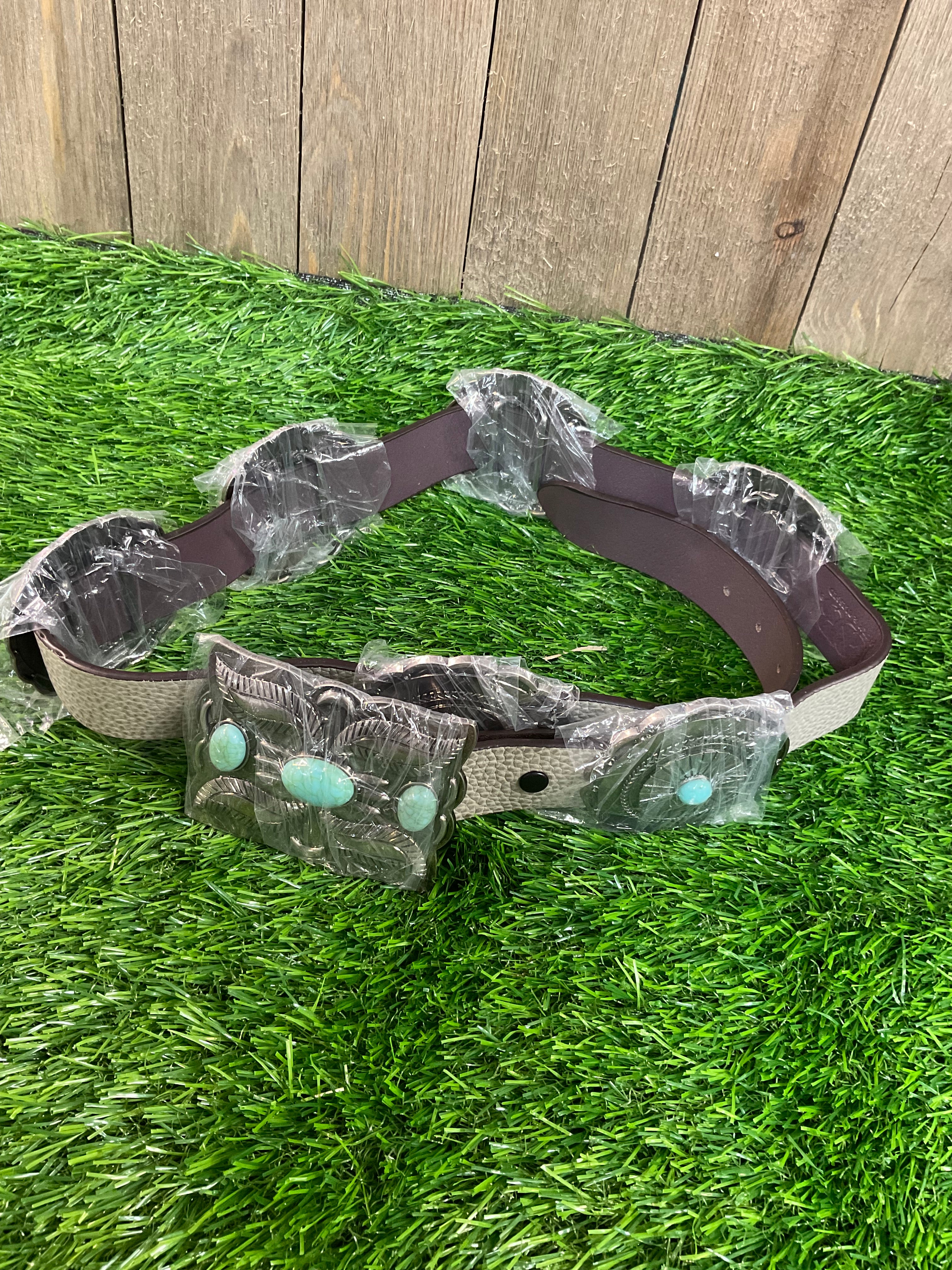 Gray Turquoise Belt