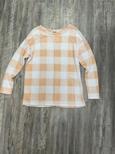 Peach Gingham Top