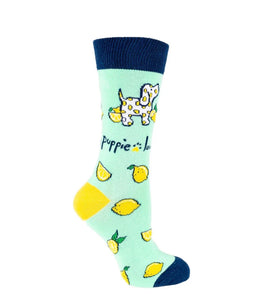 Lemon Pup Socks