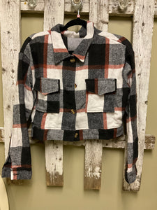 Crop Flannel Shacket