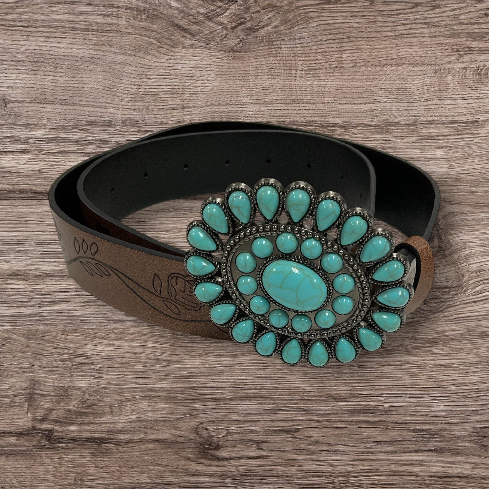 Floral Turquoise Belt