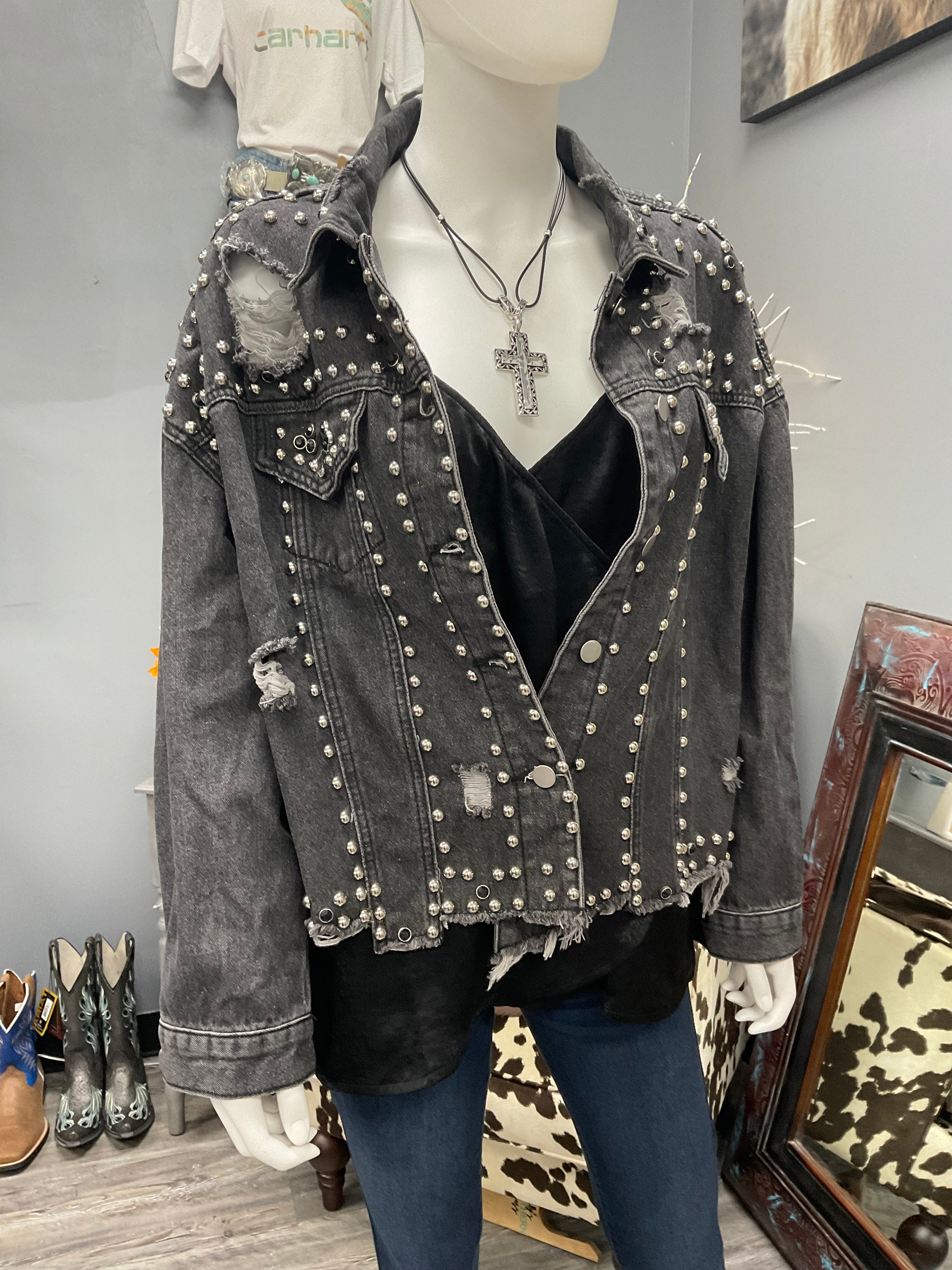 Studded Denim Jacket