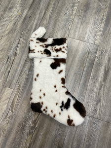 Cow Print Christmas Stocking