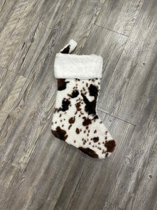 Cow Print Christmas Stocking