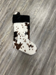 Cow Print Christmas Stocking