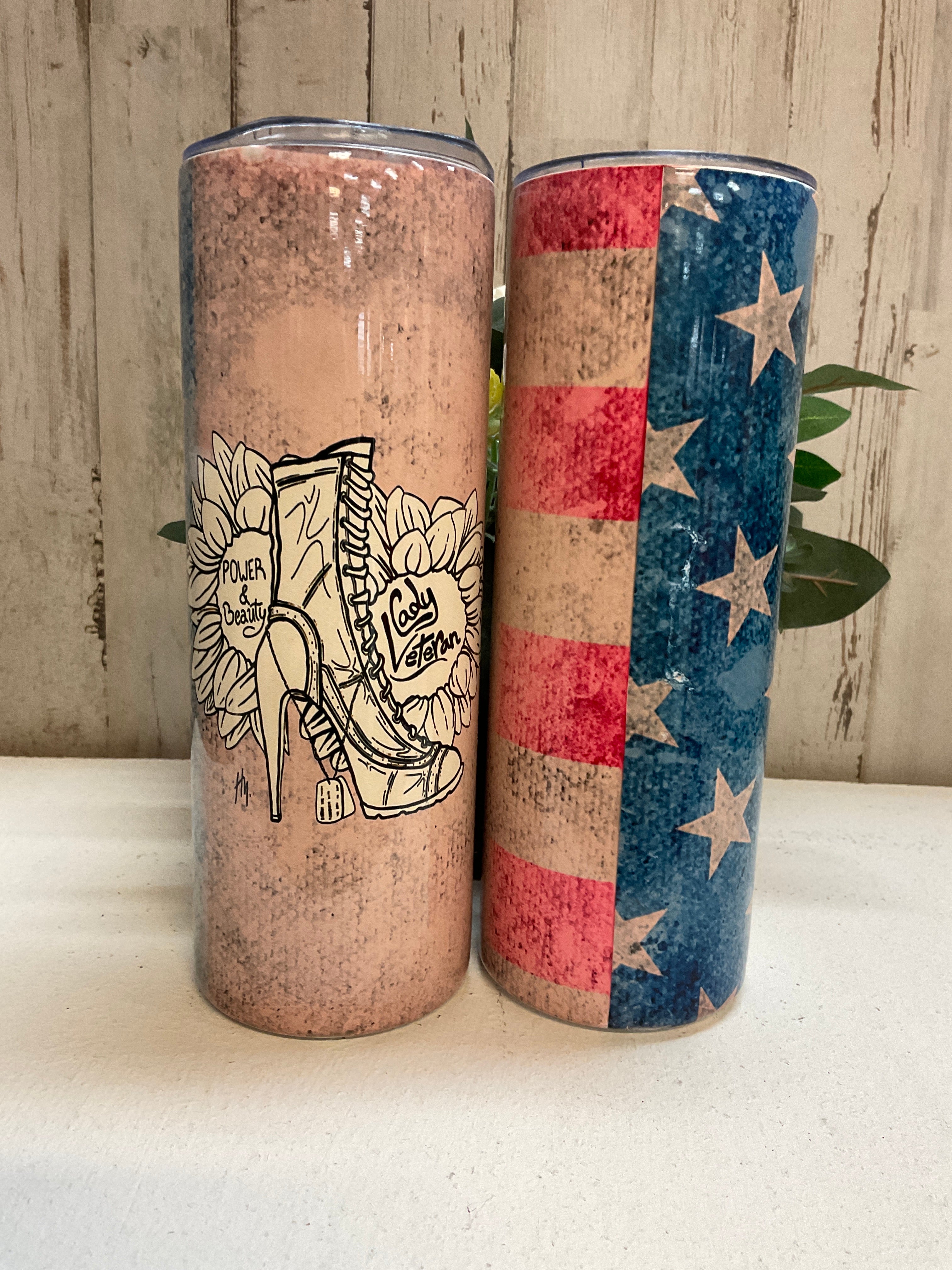 Power & beauty flag tumbler