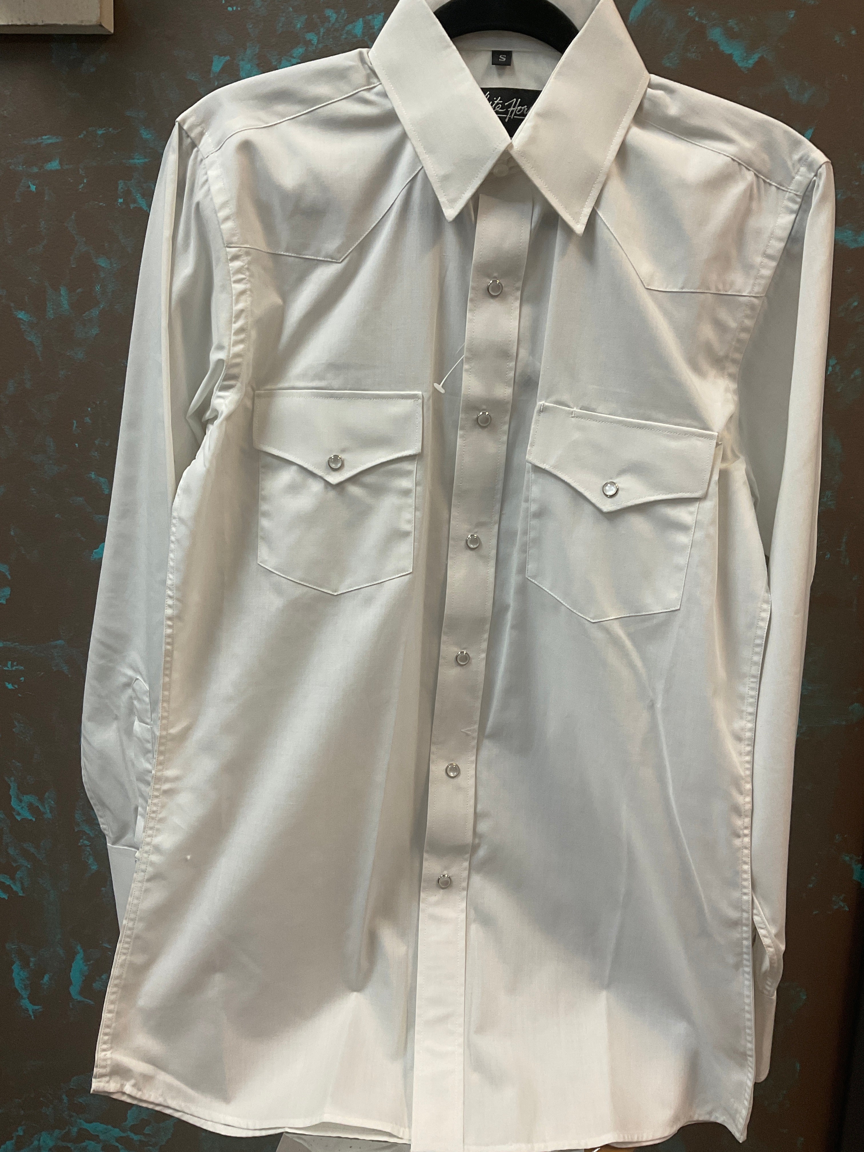 White Pearl Snap Shirt