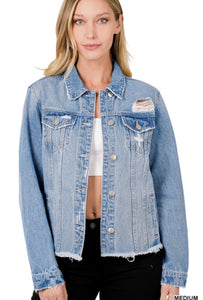 Medium wash denim jacket