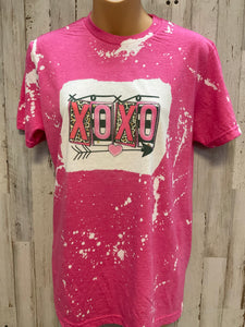 XOXO bleached t shirt