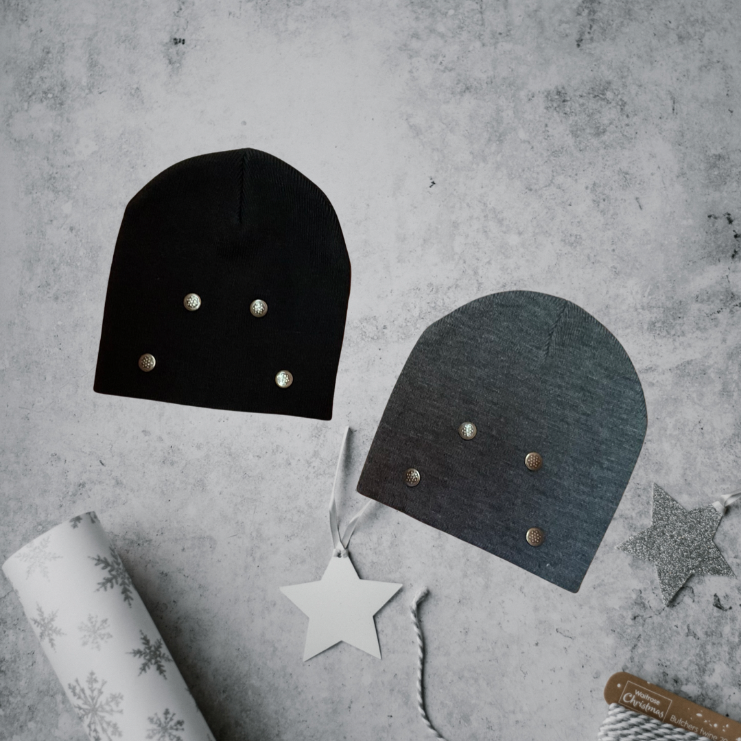 Mask button beanie